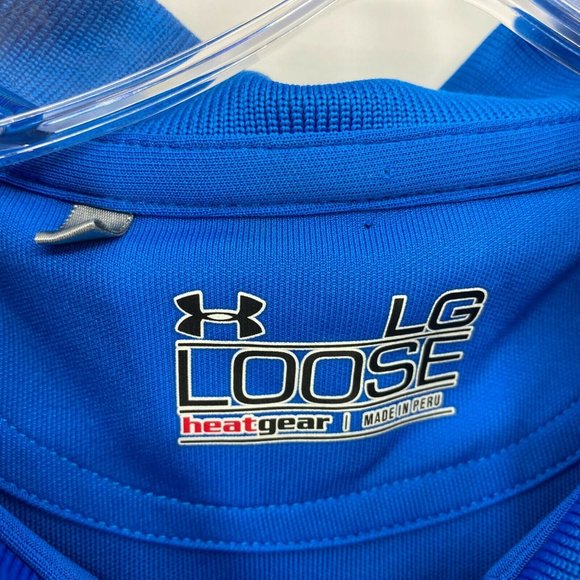 Under Armour Loose Men's Size Large Blue Golf Polo - Picture 5 of 9